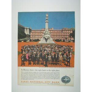 First National City Bank Advertising Print 1967 Buenos Aires
